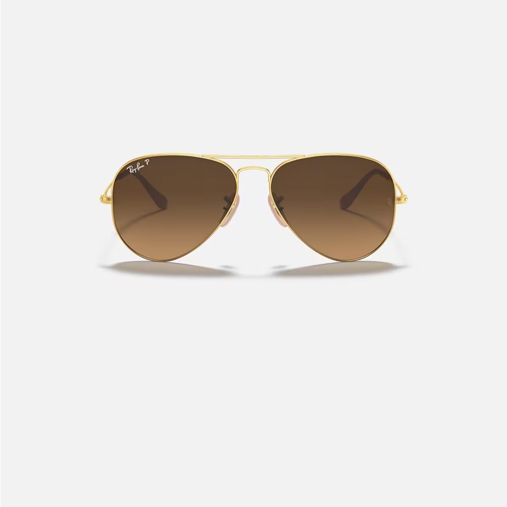 Ray-Ban Aviator Gradient Polarized- Matte Gold - image 1